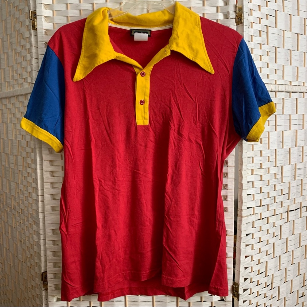 Big Bud Press colorblock polo in Primary